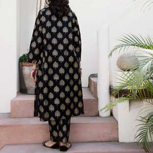 2PC sérigraphié Cambric Suit PS4032 Robes de cocktail élégantes - Product Image 4