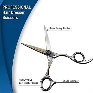 Ciseaux de coiffure professionnels en acier inoxydable, lame tranchante, manche long, pour droitiers, usage en salon - Product Image 4