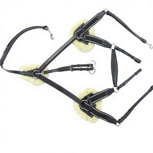 Pechera de Cuero de Alta Calidad de 5 Puntos con Parches de Piel para Mayor Comodidad del Caballo - Product Image 1