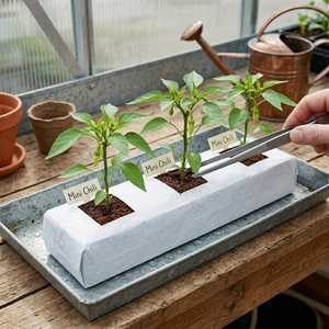 Wholesale Eco-Friendly <b>Plastic</b> Grow Bags with Cocopeat for Seedling & Hydroponics Agriculture Black White Inner/Outer 16mm - Product Image 5