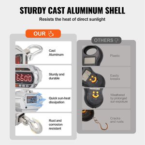 Bilancia Digitale Industriale per Gru da 3000 kg (6600 libbre) con Cassa in Alluminio Pressofuso, Display LED e Telecomando - Product Image 3