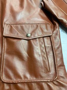 Winter Leather Jackets Pure Leather Jacket Men 100% <b>Genuine</b> Leather Puffer Collar Waterproof & Breathable All Sizes - Product Image 5