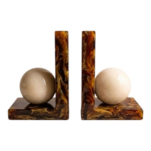 Porte-livres décoratifs en résine personnalisés en forme de L, vente en gros, support de livres décoratif pour décoration de table de luxe - Product Image 2