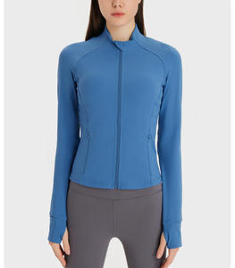 Nueva Chaqueta Deportiva de Otoño para Mujer, Ajustada, para Fitness, Running, Yoga, con Cierre Completo, Manga Larga, Transpirable - Product Image 3