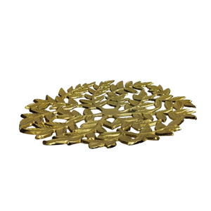 Nouvelle arrivée, plateau de service pour fruits secs au chocolat, plateau de service carré de qualité supérieure, finition plaquée or, plateau de service classique moderne - Product Image 6