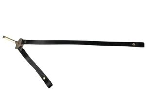 Ceinture en cuir véritable noir avec boucle métallique, sangle réglable, reproduction américaine, ceintures porte-épée en cuir noir à clipser - Product Image 2