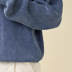 <b>Men's</b> Winter Waffle Knit Half Zip Zipper Mock Neck Long Sleeve Casual Pullover <b>Sweater</b> Solid Color Winter Wear - Product Image 4