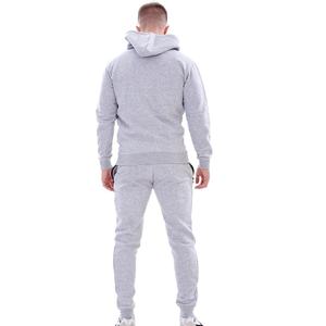 Ensemble de survêtement gris à capuche pour homme, couleur unie, décontracté, avec sweat-shirt et pantalon long, poches latérales et cordon de serrage - Product Image 5
