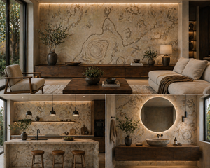Revêtement mural flexible en pierre naturelle brun bronze, texture chaude, pour projets intérieurs et extérieurs - Product Image 2