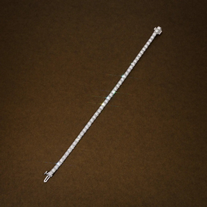 Pulsera de tenis de 15 diamantes cultivados en laboratorio para mujer, certificada por IGI, oro de 14K, elegante, para bodas y fiestas, regalo de joyería - Product Image 4