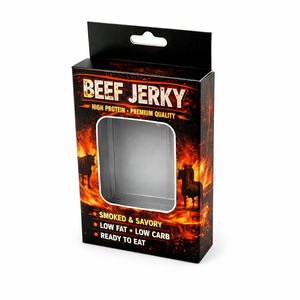 Eco Friendly Custom Printed Cardboard Beef Jerky Paper <b>Boxes</b> with Plastic Window - Product Image 2