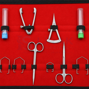 Kit d'instruments pour la chirurgie ophtalmique de la cataracte, ensemble d'outils chirurgicaux en acier avec boîte de désinfection et étui à fermeture éclair - Product Image 4