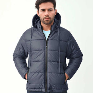 Chaquetas de Invierno para Hombre, Personalizadas, con Capucha, Negras, Extra Grandes, de Nailon Suave, Impermeables, Transpirables, Extremadamente Cálidas, OEM - Product Image 1