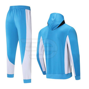 Survêtements d'entraînement décontractés d'hiver pour hommes, avec cordon de serrage et capuche, légers et respirants, 100% coton, pour la course à pied, le jogging et la gym - Product Image 2