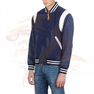 Chaqueta Varsity Personalizada para Hombre, Nueva Llegada, Chaqueta Varsity de Béisbol con Cuello Alto y Letras Bordadas de Alta Calidad - Product Image 2