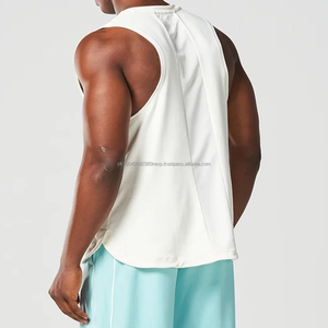 Débardeur de sport en coton décontracté de haute qualité, étiquette privée, débardeur d'entraînement XL respirant, lavé, personnalisé, entraînement physique, service OEM - Product Image 3