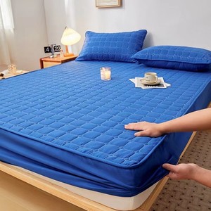 Quilted 100% Polyester 300tc 3-4 Inches Thick <b>Bed</b> Protection <b>Pad</b> All-Season Breathable Woven Mattress Cover Machine Washable for - Product Image 6