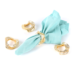 Vente chaude Moderne En Forme De Métal Doré Ronds De Serviette Cercle Serviette Boucle pour La Décoration De Table pour Les Fêtes En Gros En Vrac - Product Image 3