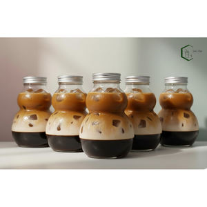 500ml PET Plastic <b>Gourd</b>-Shaped <b>Bottle</b> with Aluminum Screw Cap OEM Beverage Packaging From Vietnam for Milk Tea Juice Coffee - Product Image 2
