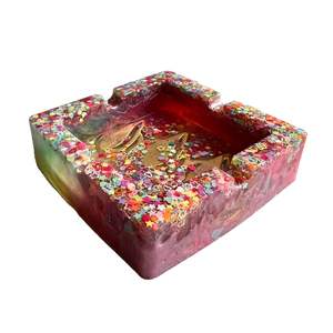 Cenicero de Madera y Resina Hecho a Mano de Lujo, Elegante Decoración para Mesa de Fumadores - Product Image 5