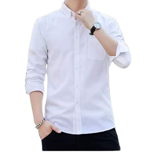 Chemises habillées formelles pour hommes de grande taille, de qualité supérieure, respirantes, anti-froissement, en mélange de polyester, sur mesure - Product Image 3