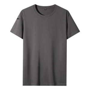 Men's <b>White</b> Short Sleeve O-Neck T-Shirt 100% Cotton Jersey Regular Fit Casual Solid Color Knitted <b>Plain</b> Dyed Blank Design - Product Image 3