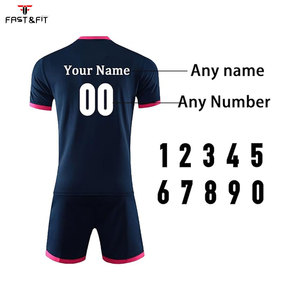Wholesale Moisture Wicking Lightweight Cotton Blend Soccer Teamwear Jersey Set Short Custom Colors Private Label Logo In-stock - Product Image 3