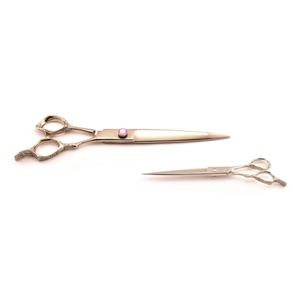 Outils de pose d'extensions de cheveux de qualité supérieure, toutes tailles et couleurs disponibles, ciseaux de coiffure haut de gamme, finition dorée - Product Image 4