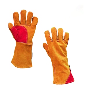 ถุงมือหนังวัวสีเหลืองสำหรับเล่นฮอกกี้ ถุงมือเชื่อมป้องกันส่วนบุคคล ทนต่อการเสียดสี ถุงมือดับเพลิงสำหรับงานก่อสร้าง - Product Image 4