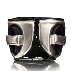 Nouveau design professionnel, protège-tête réglable à lacets, en cuir de vachette véritable, pour kickboxing, sparring, MMA. - Product Image 2