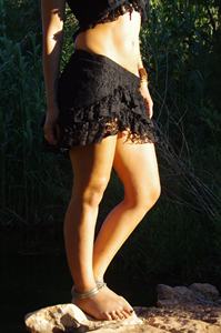 Minifalda de Encaje Estilo Boho Élfico |   Falda Gótica con Volantes de Hada |   Falda estilo duendecillo con capas para festivales, precio al por mayor - Product Image 2