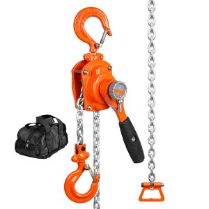 Paranco a Catena Manuale da 1 Tonnellata con Freno a Doppia Zampa Weston in Acciaio al Carbonio Zincato G80 da 10 Piedi - Product Image 1
