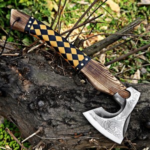 Tête de hache-martelade en acier forgé avec manche en bois, coupe-pizza de qualité industrielle, la lame de coupe SHARP POINT TRADERS de 9 pouces - Product Image 6