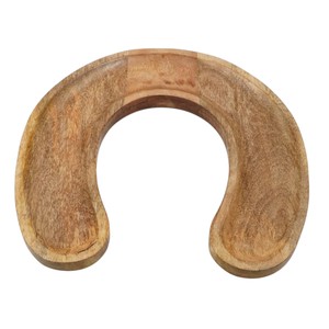Plateaux et plateaux décoratifs en forme de fer à cheval, artisanat en bois de manguier, plateau en forme de U pour servir des collations, des biscuits, décoration de table pour la maison - Product Image 3