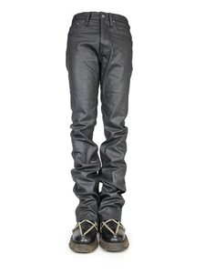 Jeans de Mezclilla para Hombre, Corte Flare, Estilo Hiphop, Cintura Media, Transpirables, Marca Americana de Alta Gama, Algodón Personalizado de Alta Calidad, Color Negro Encerado, 2026 - Product Image 1