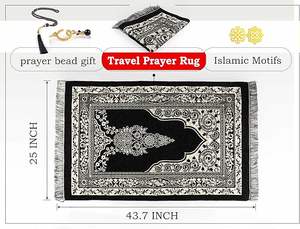 Alfombras de Oración Personalizadas OEM, Alfombras Islámicas Resistentes para el Hogar, Alfombras Musulmanas para Interiores, Alfombras Transpirables al por Mayor con Logotipo Personalizado - Product Image 6