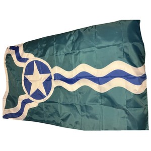 Drapeau rectangulaire personnalisé en polyester avec emblème harpe pour usage extérieur - Product Image 6