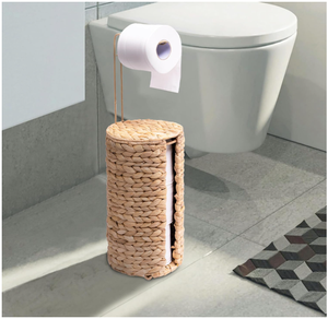 Support de papier toilette Artex Hai Nam en jacinthe d'eau naturelle, style bohème, autoportant, organisateur de rangement - Product Image 2