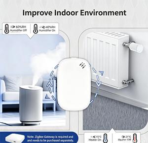 Capteur intelligent 3-en-1 Zigbee de température et d'humidité avec détection d'intrusion pour l'intelligence climatique de toute la maison - Product Image 2