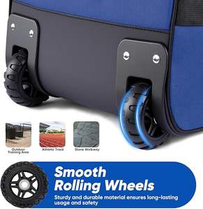 Bolsa de Transporte con Ruedas para Equipo de Béisbol, Bolsa Grande y Suave con Ruedas para 4 Bates, Múltiples Bolsillos, Gancho para Valla, Equipo de Béisbol y Sóftbol, Vinilo - Product Image 2