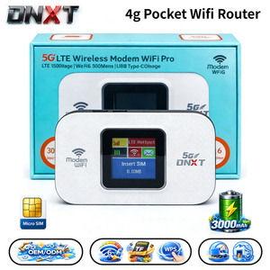 Routeur WiFi de poche DNXT WiFi6 300 Mbps 4G avec carte SIM, mode AP, routeur WiFi portable avec carte SIM, WiFi de poche Mtn pour les voyages - Product Image 1