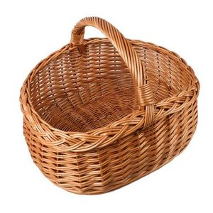 New Design White Rattan <b>Gift</b> Basket <b>Gift</b> <b>Hamper</b> Fruit Basket for Party/Picnic Home Decoration Wholesale From India - Product Image 3