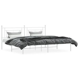 Base de Cama Doble de Acero con Recubrimiento en Polvo Blanco, Categoría de Productos de Camas Metálicas - Product Image 3