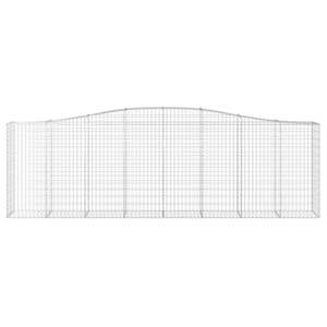 Panier gabion galvanisé argenté 157,5 x 19,7 x 47,2/55,1 pouces, treillis métallique en fer 100 % ondulé - Product Image 3