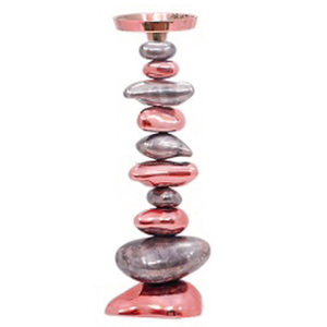 Black and Silver Stone Design Decorative <b>Candelabra</b> for Home Decorative Wedding and Party Decoration - Product Image 3