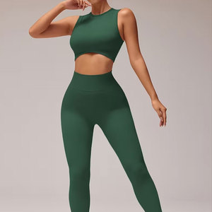 ชุดโยคะ 2 ชิ้นสำหรับผู้หญิง ใส่สบาย ดีไซน์เสื้อท่อนบนเหมาะกับฤดูร้อน ชุดโยคะ 2 ชิ้นแฟชั่น ชุดโยคะ 2 ชิ้นพร้อมบรา - Product Image 4