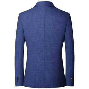 Veste de costume homme respirante de qualité supérieure, style actuel, simple boutonnage, en polyester et coton, disponible sur commande - Product Image 2