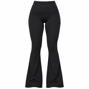 Women's Black High Waisted <b>Flare</b> <b>Leggings</b> Custom Fitness Yoga Pants for <b>Gym</b> Workout and Sportswear Activewear Women Tights - Product Image 4