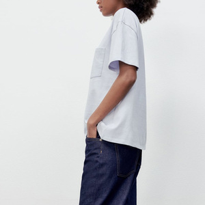 T-shirt Coupe Droite Tendance Décontracté Moderne Quotidien Confortable Manches Courtes Coupe Ample Style Avant-Gardiste 2026 – Prix de Gros - Product Image 4
