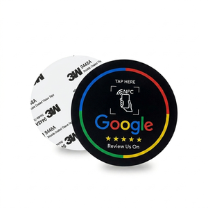 Etiqueta Adhesiva Redonda Personalizada con Código QR para Reseñas de Google, Tarjeta de PVC para Comentarios de Negocios - Product Image 1